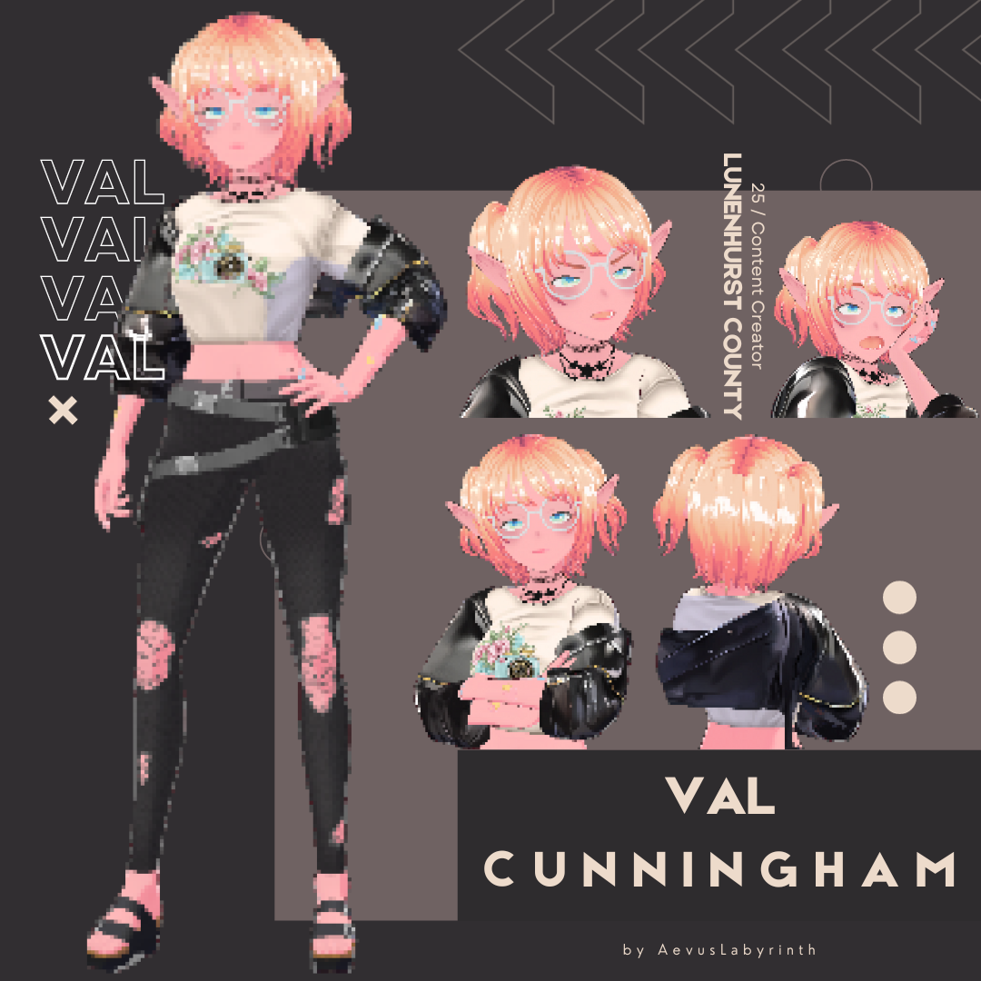 Character sheet for my oc Val Cunningham